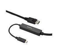 StarTech.com 9.8ft/3m USB C to DisplayPort 1.2 Cable 4K 60Hz - USB-C to DisplayPort Adapter Cable - HBR2 USB Type-C DP Alt Mode to DP Monitor Video Cable - Works w/ Thunderbolt 3 - Black