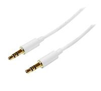 StarTech.com 3m White Slim 3.5mm Stereo Audio Cable - 3.5mm Audio Aux Stereo - Male to Male Headphone Cable - 2x 3.5mm Mini Jack (M) White (MU3MMMSWH)