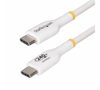 StarTech.com 3m White USB-C Charging Cable USB-IF Certified USB C Cable 240W PD EPR USB 2.0 Type-C Laptop Charger Cord USB-C Data Transfer Cable TPE Jacket