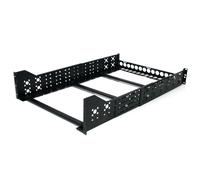 StarTech.com Server Rack Rails 3U Fixed 19" Adjustable Depth - Black Steel 97.3 kg CE UL
