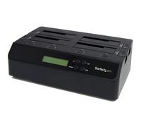 StarTech.com 4-Bay Hard Drive Duplicator and Eraser, External Standalone 1:3 HDD/SSD Cloner/Copier, USB 3.0 / eSATA to SATA Docking Station, Hard Disk Copier / Sanitizer / Wiper Tool (SATDOCK4U3RE)