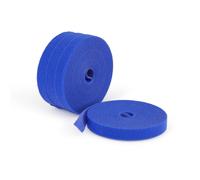 StarTech.com 4-pack 15ft (4.6m) Hook and Loop Roll, 0.5in Wide, Blue, Cut-to-Size Reusable Cable Ties, Fastener Tape, Adjustable Fabric Wraps, Bulk Roll
