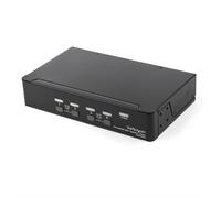 StarTech.com 4 Port DisplayPort KVM Switch - 4K 60Hz - Single Display - Dual Port UHD DP 1.2 USB KVM Switch with Integrated USB 2.0 Hub & Audio - Dell, HP, Apple, Lenovo - TAA Compliant