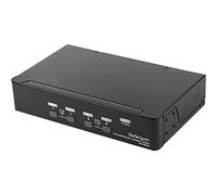 StarTech.com 4 Port DisplayPort KVM Switch - 4K 60Hz - Single Display - Dual Port UHD DP 1.2 USB KVM Switch with Integrated USB 2.0 Hub & Audio - Dell, HP, Apple, Lenovo - TAA Compliant