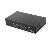 StarTech.com 4 Port DisplayPort KVM Switch - 4K 60Hz - Single Display - Dual Port UHD DP 1.2 USB KVM Switch with Integrated USB 2.0 Hub & Audio - Dell, HP, Apple, Lenovo - TAA Compliant