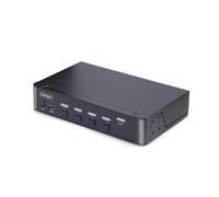 StarTech.com 4-Port DisplayPort KVM Switch, 8K 60Hz / 4K 144Hz, Single Display, DP 1.4, 2x USB 3.0 Ports, 4x USB 2.0 HID Ports, Push-Button & Hotkey Switching, TAA Compliant - OS Independent, Metal Housing