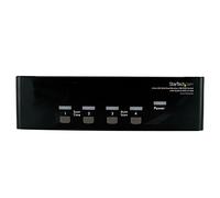 StarTech.com 4 Port DVI VGA Dual Monitor KVM Switch USB with Audio & USB 2.0 Hub