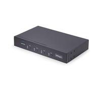 StarTech.com 4-Port KM Switch with Mouse Roaming USB Switch for Keyboard/Mouse 3.5mm/USB Audio Perihperal Sharing for 4 Computers TAA Compliant