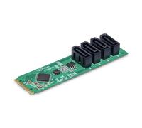 StarTech.com 4-Port M.2 to SATA Adapter Card, M.2 PCIe 3.0 to SATA HDD/SSD Expansion Card for Windows/macOS/Linux