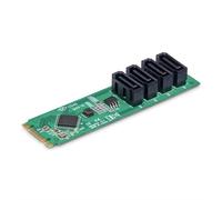 StarTech.com 4-Port M.2 to SATA Adapter Card M.2 PCIe 3.0 to SATA HDD/SSD Expans
