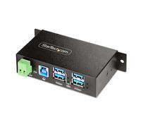 StarTech.com 4-Port Managed USB Hub with 4x USB-A Heavy Duty with Metal Industrial Housing ESD & Surge Protection Wall/Desk/Din-Rail Mountable USB 3.0/3.1/3.2 Gen 1 5Gbps - TAA