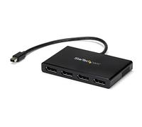 StarTech.com 4-Port Multi Monitor Adapter - Mini DisplayPort to DisplayPort MST Hub - 4x 1080p - Video Splitter for Extended Desktop Mode on Windows PCs Only - mDP to Quad DP Monitors
