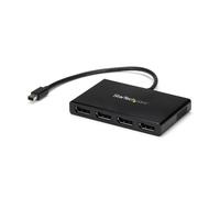 StarTech.com 4-Port Multi Monitor Adapter - Mini DisplayPort to DisplayPort MST Hub - 4x 1080p - Video Splitter for Extended Desktop Mode on Windows PCs Only - mDP to Quad DP Monitors