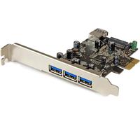 StarTech.com 4 Port PCI Express USB 3.0 Card - 3 External and 1 Internal - Nati
