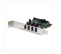 StarTech.com 4 Port PCI Express USB3.0 Card, 900mA USB Power Per Port, SATA Powe