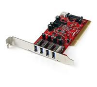 StarTech.com 4 Port PCI SuperSpeed USB 3.0 Adapter Card with SATA / SP4 Power