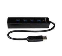 StarTech.com 4 Port Portable SuperSpeed USB 3.0 Hub with Built-in Cable