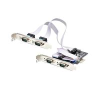 StarTech.com 4-Port Serial PCIe Card Quad-Port PCI Express to RS232/RS422/RS485 (DB9) Serial Card Low-Profile Bracket Incl. 16C1050 UART Windows/Linux TAA Compliant - Level-4 ESD Protection