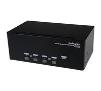 StarTech.com 4 Port Triple Monitor DVI USB KVM Switch with Audio &