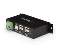 StarTech.com 4-Port USB 2.0 Hub - Metal Industrial USB-A Hub - Din Rail Wall or