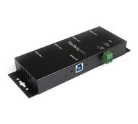 StarTech.com 4-Port USB 3.0 Hub - 5Gbps - Metal Industrial USB-A Hub - Wall or Desk Mountable USB Data Hub - TAA Compliant USB Expander Hub
