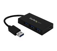 StarTech.com 4 Port USB 3.0 Hub - USB Type-A Hub with 1x USB-C & 3x USB-A Ports (SuperSpeed 5Gbps) - USB Bus Powered - USB 3.1 Gen 1 Adapter Hub - Portable/Laptop USB Hub (HB30A3A1CFB)