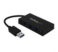 StarTech.com 4 Port USB 3.0 Hub - USB Type-A Hub with 1x USB-C & 3x USB-A (SuperSpeed 5Gbps) - USB Bus or Self-Powered - Portable USB 3.1/3.2 Gen 1 BC 1.2 Charging Hub w/ Power Adapter~4 Port USB 3.0 