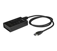StarTech.com 4 Port USB 3.0 Hub - USB Type-A to 1x USB-C & 3x USB-A - Commercial Metal USB Hub - SuperSpeed 5Gbps USB 3.1/3.2 Gen 1 - Self Powered - BC 1.2 Fast Charge - Mountable/Rugged~4 Port USB 3.0 Hub - USB Type-A to 1x USB-C & 3x USB-A - Commercial