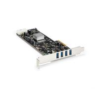 StarTech.com 4 Port USB 3.0 PCIe Card w/ 4 Dedicated 5Gbps Channels (USB 3.1 Gen 1) - UASP - SATA / LP4 Power - PCI Express Adapter Card