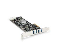 StarTech.com 4 Port USB 3.0 PCIe Card w/ 4 Dedicated 5Gbps Channels (USB 3.1 Gen 1) - UASP - SATA / LP4 Power - PCI Express Adapter Card (PEXUSB3S44V)
