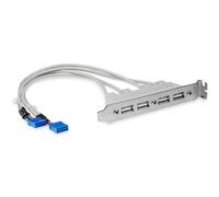 StarTech.com 4 Port USB A Female Slot Plate Adapter