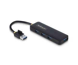 StarTech.com 4-Port USB-A Hub, 5Gbps, Bus Powered, Small Travel Mini USB Hub, Multi-Port USB 3.0 Splitter, Portable USB Hub, Overcurrent Protection (OCP)