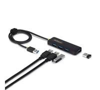 StarTech.com 4-Port USB-A Hub, 5Gbps, Bus Powered, 4x USB-A Mini Hub, Extra Long 2ft/61cm Host Cable, PCR Plastic