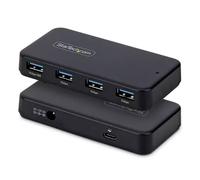 StarTech.com 4-Port USB-A Hub, 5Gbps, Self-Powered, 2-in-1 USB-C and USB-A Host Cable, 1x BC 1.2 Charging Port, 24W Power Adapter Included, MacBook and Windows
