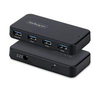 StarTech.com 4-Port USB-A Hub, 5Gbps, Self-Powered, 2-in-1 USB-C and USB-A Host Cable, 1x BC 1.2 Charging Port, 24W Power Adapter Included, MacBook and Windows