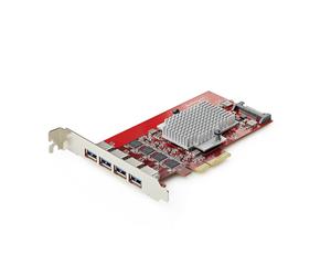 StarTech.com 4-Port USB-A PCIe Card, USB 3.2 10Gbps, PCI Express 3.0 Expansion Card, 4x Independent USB Controllers, Windows/Linux/macOS, TAA-Compliant