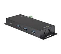 StarTech.com 4 Port USB C Hub 10Gbps - Metal Industrial USB Type-C Hub w/ 3xUSB-A & 1xUSB-C - ESD & Surge Protection - USB-C or USB-A Host - Self-Powered Mountable USB 3.2/3.1 Gen 2 Hub~4-Port USB C Hub 10Gbps - Metal Industrial USB Type-C Hub w/ 3xUSB-A