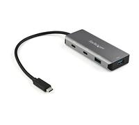 StarTech.com 4 Port USB C Hub w/ 2x USB A & 2x USB C - SuperSpeed 10Gbps USB Type-C 3.1/3.2 Gen 2 Hub - USB Bus Powered - Portable USB-C to USB Adapter Hub - Aluminum - 25cm(9.8") Cable~4 Port USB C Hub w/ 2x USB A & 2x USB C - SuperSpeed 10Gbps USB Type-