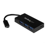 StarTech.com 4-Port USB-C Hub - USB-C to 1x USB-C and 3x USB-A - USB 3.0 Hub - 5Gbps - TAA USB 3.2 Gen 1 (3.1 Gen 1) Type-C USB 3.2 Gen 1 (3.1 Gen 1) Type-A 5000 Mbit/s Black Plastic CE FCC RoHS