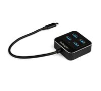 StarTech.com 4-Port USB C Hub - USB-C to 4x USB-A Ports - SuperSpeed 10Gbps USB 3.2 Gen 2 Type-C Hub - USB Bus Powered - Portable/Compact USB-C to USB Adapter Hub for Laptop - Aluminum