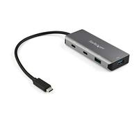 StarTech.com 4 Port USB C Hub w/ 2x USB A & 2x USB C - SuperSpeed 10Gbps USB Type-C 3.1/3.2 Gen 2 Hub - USB Bus Powered - Portable USB-C to USB Adapter Hub - Aluminum - 25cm(9.8") Cable~4 Port USB C Hub w/ 2x USB A & 2x USB C - SuperSpeed 10Gbps USB Type-