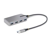 StarTech.com 4-Port USB Hub - USB 3.0 5Gbps, Bus Powered, USB-A to 4x USB-A Hub w/ Optional Auxiliary Power Input - Portable Desktop/Laptop USB Hub, 1ft/30cm Cable, USB Expansion Hub