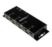 StarTech.com 4 Port USB to Serial RS232 Adapter - Wall Mount - Din Rail - COM Port Retention - FTDI USB to DB9 RS232 Hub (ICUSB2324I) - serial adapter