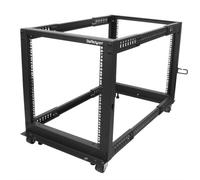 StarTech.com 4-Post 12U Mobile Open Frame Server Rack Four Post 19 Network Rack