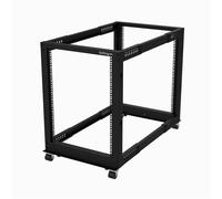 StarTech.com 4-Post 15U Mobile Open Frame Server Rack Four Post 19 Network Rack