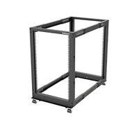 StarTech.com 18U 19" Open Frame Server Rack - 4 Post Adjustable Depth 22-40" Mobile - Free Standing Rolling Network/Computer Equipment Data Rack - Dell PowerEdge HP ProLiant ThinkServer