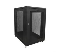 StarTech.com 19in 18U Server Rack Cabinet - 4-Post Adjustable Depth (2" to 30") Network Equipment Rack Enclosure w/Casters/Cable Management/Shelf /1U Shelf/Locking Doors