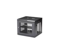StarTech.com 4-post 9u Wall Mount Network Cabinet With Shelf in Black StarTech.com Black