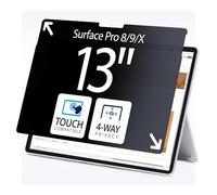 StarTech.com 4-Way Privacy Screen For 13-inch Surface Pro 8/9/X Laptop Portrait/Landscape Modes Touch-Enabled +/- 30 Deg. View Blocks up to 51% Blue Light Anti-Glare
