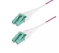 StarTech.com 40m (131ft) LC to LC (UPC) OM4 Multimode Fiber Optic Cable Erika Violet 50/125m 40G/100G LOMMF/VCSEL Uniboot Fiber Jumper Cord OFNR Riser Rated